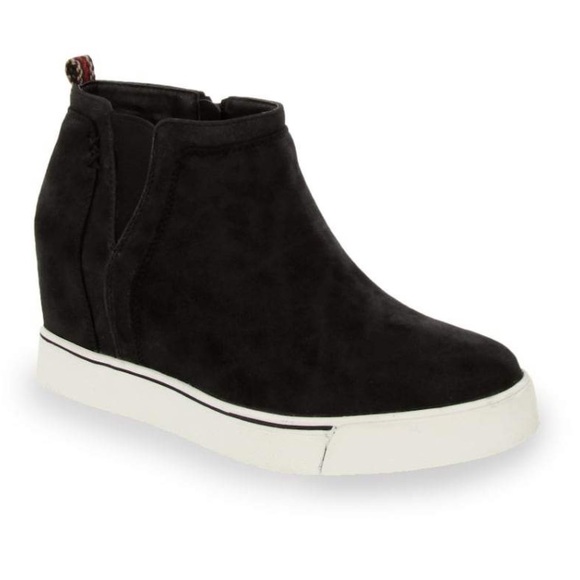 Sugar Shoes - CASUAL NIGHTS WEDGE SNEAKER-BLACK